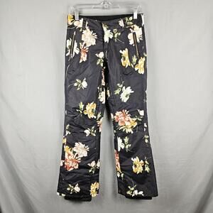 Iceburg Outerwear Snow Pants Youth 18 XL Black Floral Insulated Skiing
